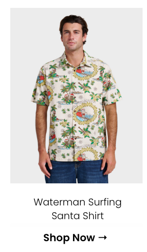 Waterman Surfing Santa Shirt