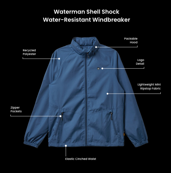 Waterman Shell Shock Water-Resistant Windbreaker