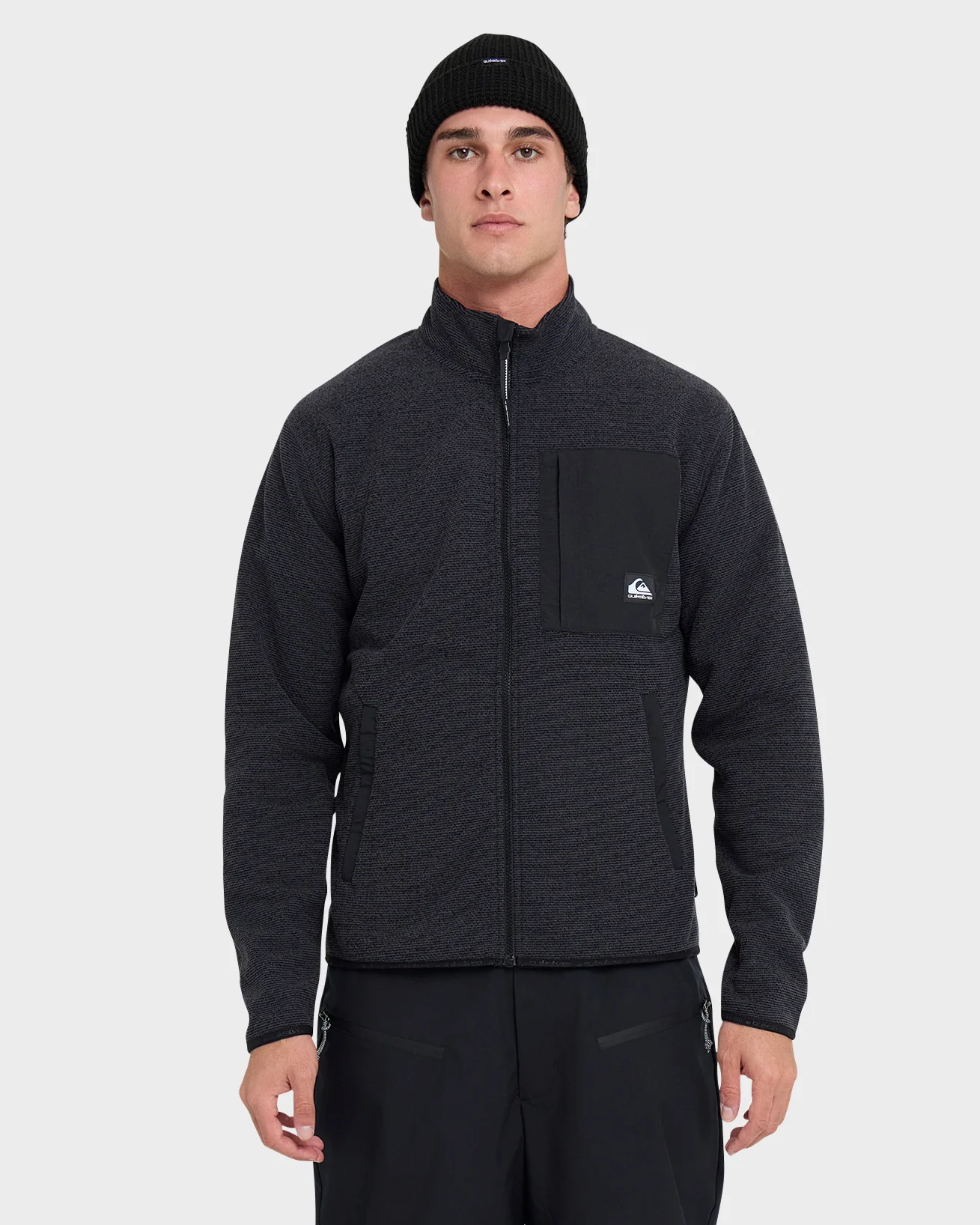 Image of Aker Full Zip Technical Fleece - Black