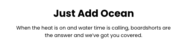 Just Add Ocean