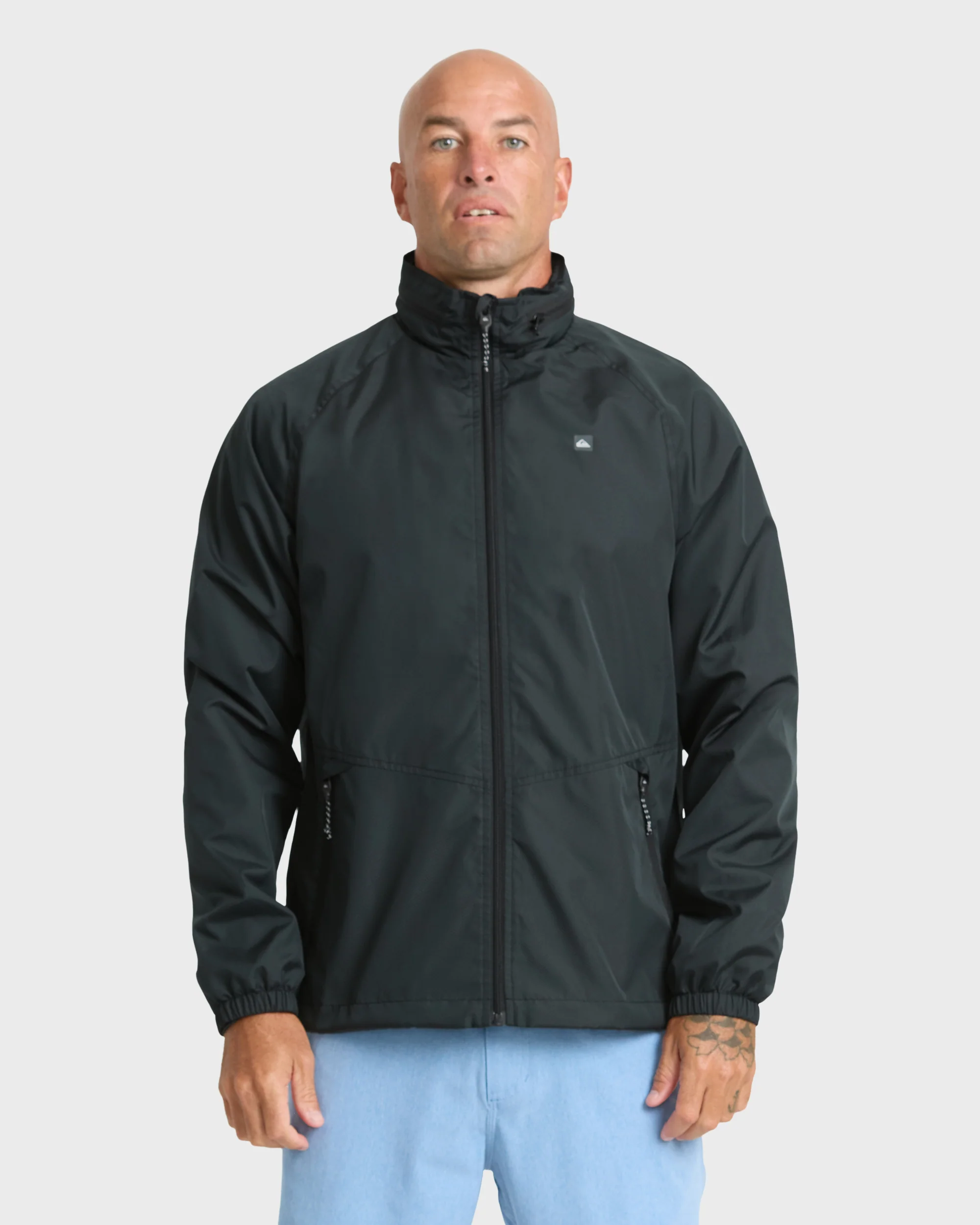 Image of Waterman Shell Shock Water-Resistant Windbreaker - Black