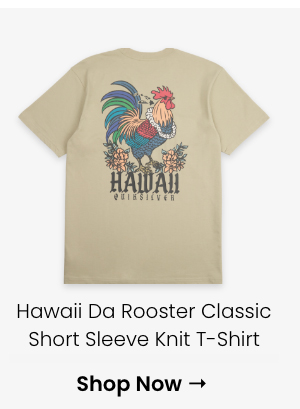 Hawaii Da Rooster Classic Short Sleeve Knit T-Shirt