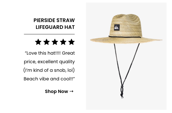 Pierside Straw Lifeguard Hat