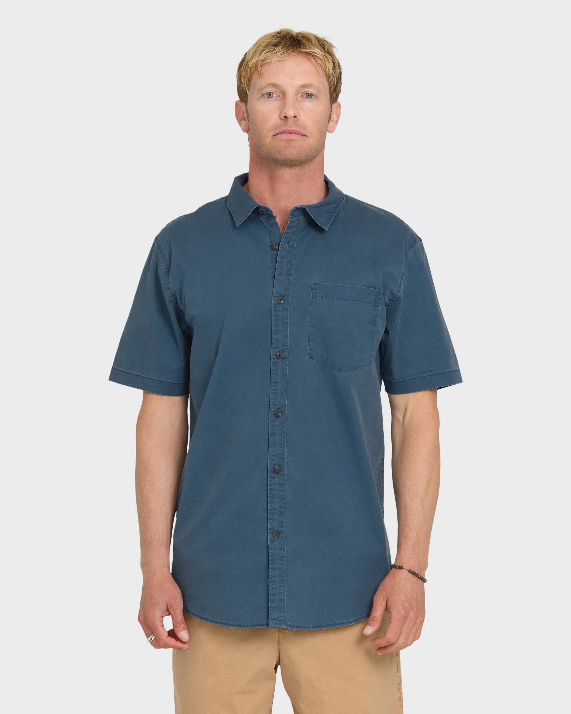 Image of Saltwater Classic Stretch Short Sleeve Cotton Shirt - Riviera