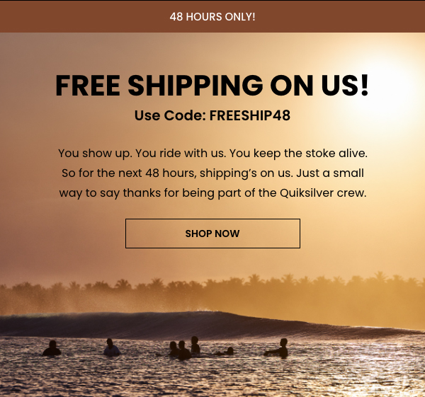Free Shipping On Us - Use Code: FREESHIP48 - Shop Now