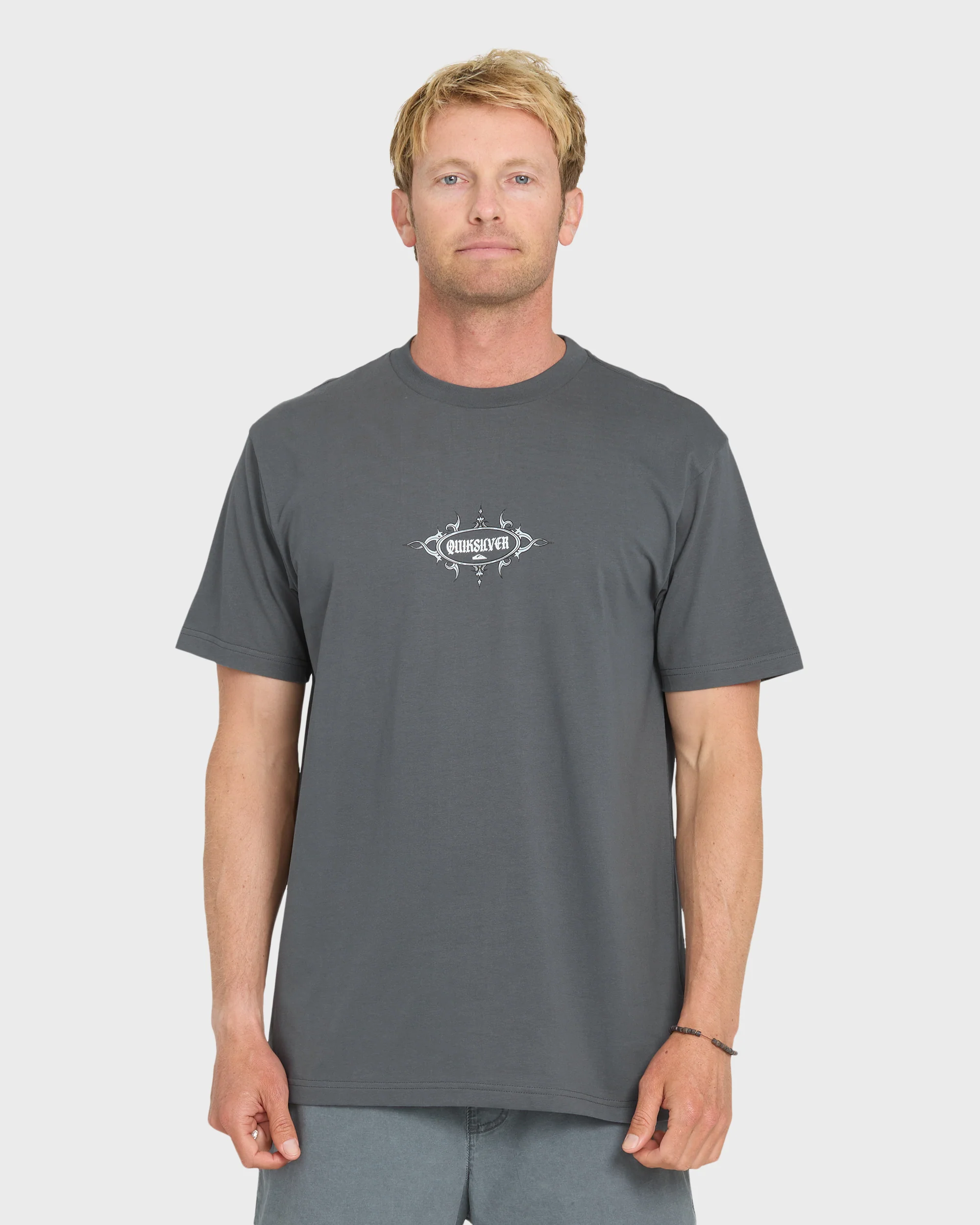 Image of Crest Classic Short Sleeve Knit T-Shirt - Iron Gate