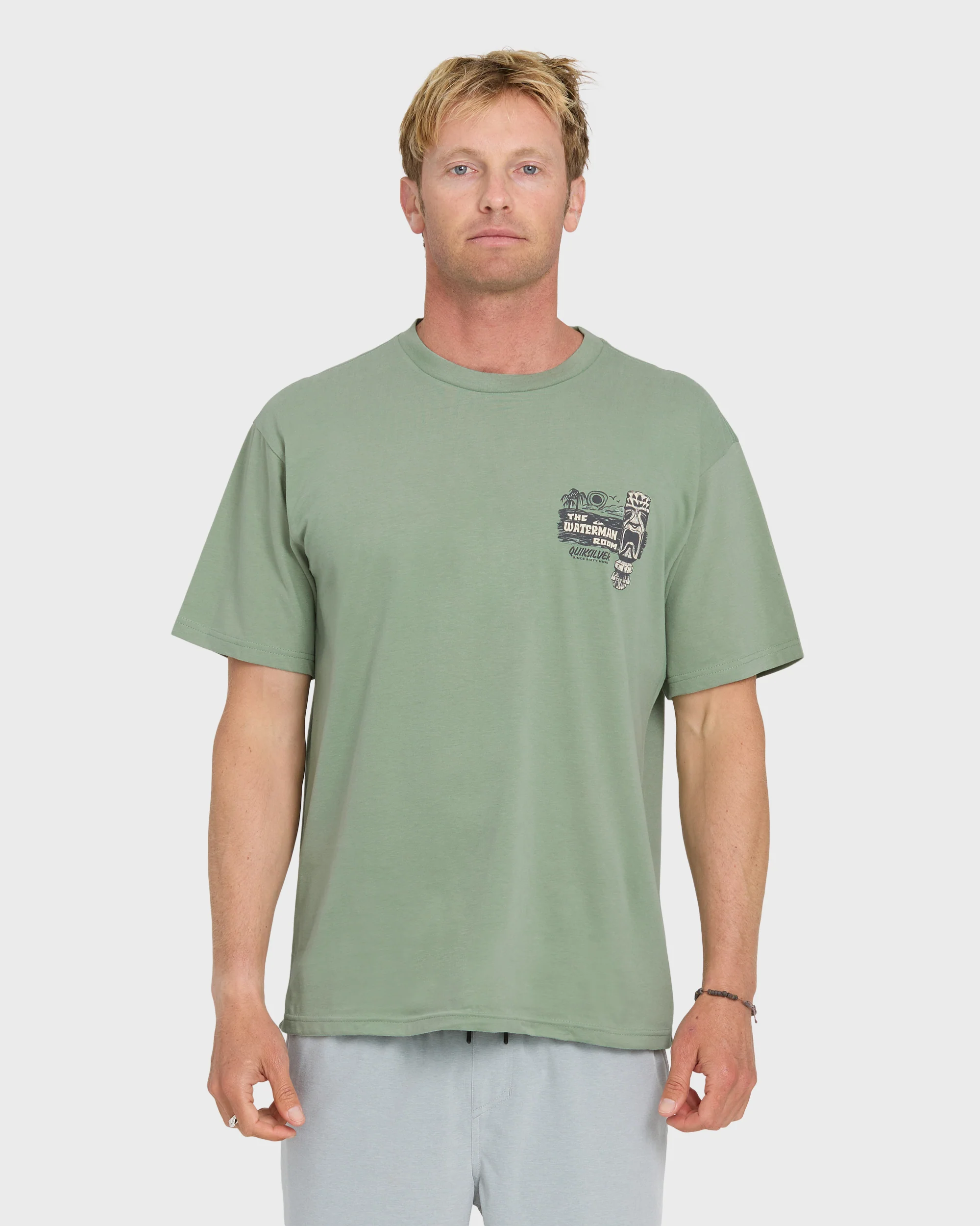 Image of Waterman Room Classic Short Sleeve Cotton T-Shirt - Lily Pad
