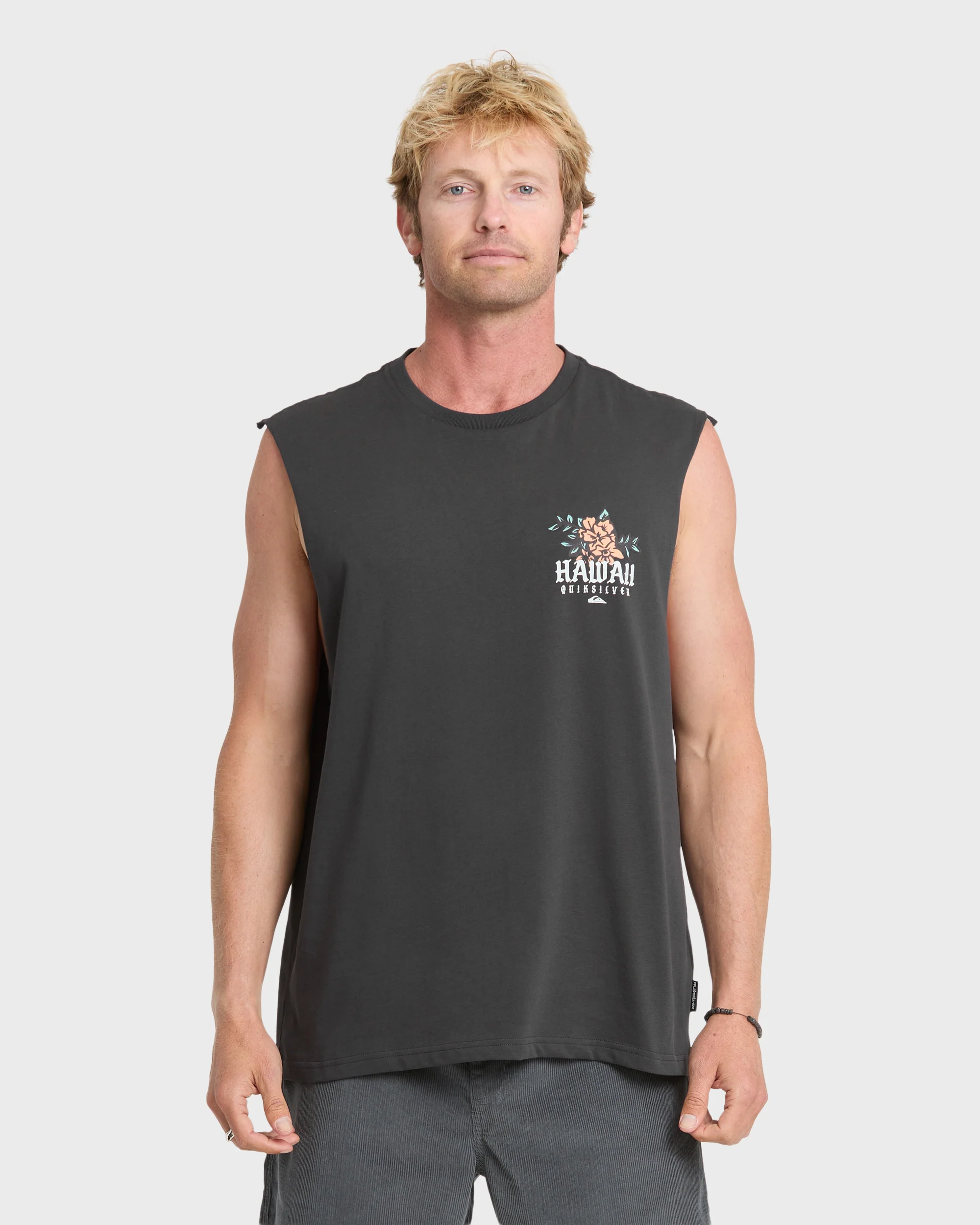 Image of Hawaii Da Rooster Sleeveless Knit T-Shirt - Phantom