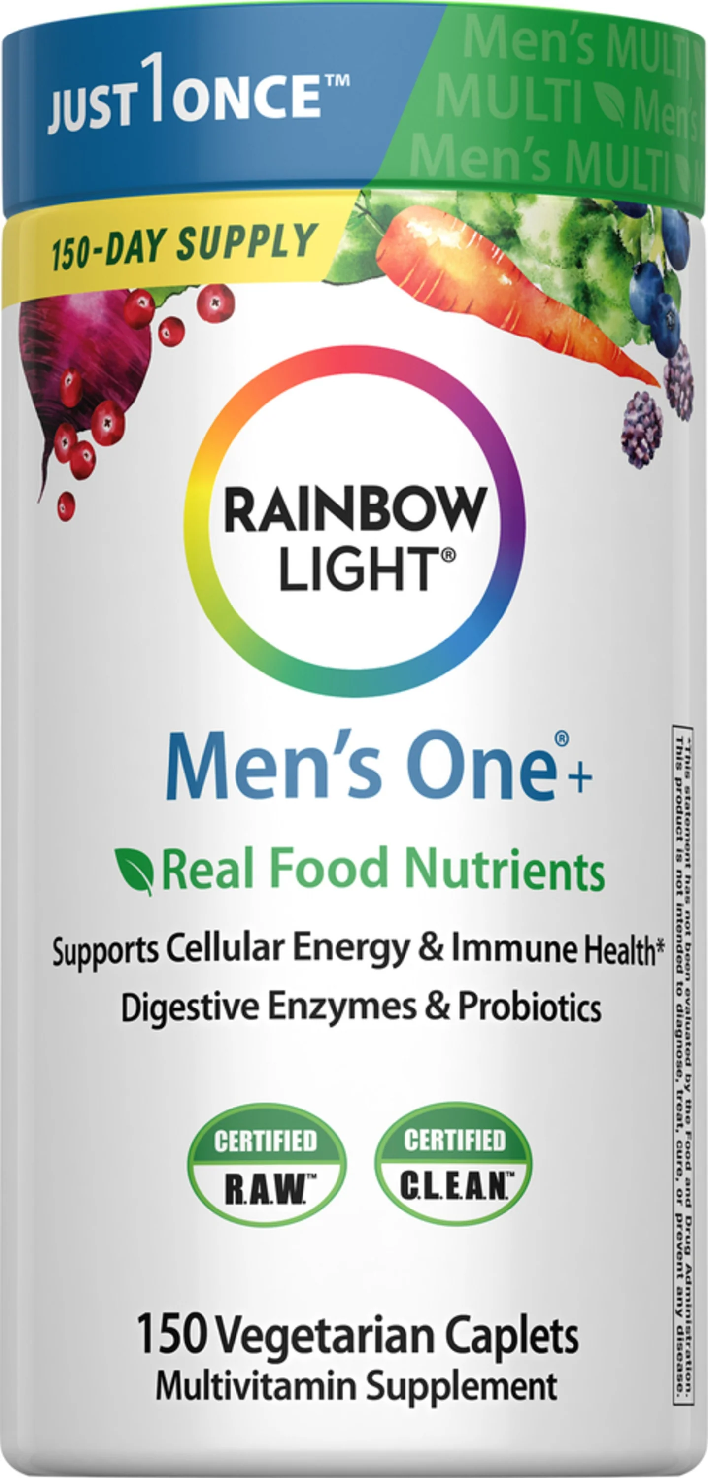 Image of Men's One + Real Food Nutrients, 150 Vegetarian Caplets