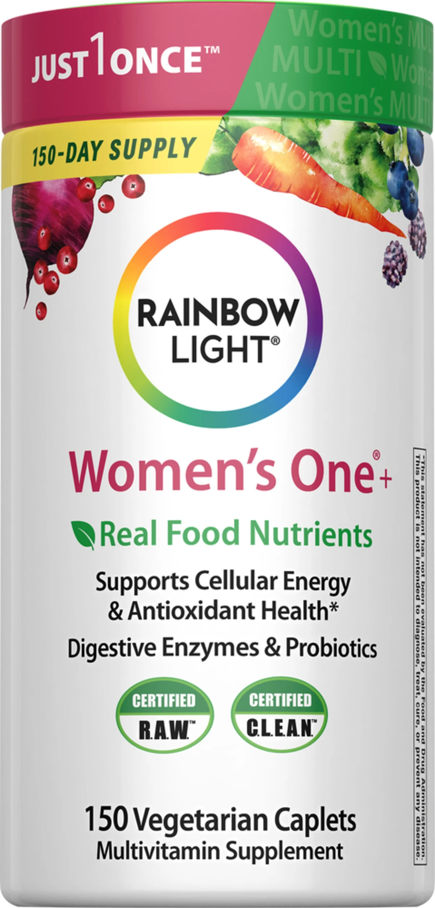 Image of Women's One + Real Food Nutrients, 150 Vegetarian Caplets