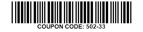 COUPON CODE: 502-33