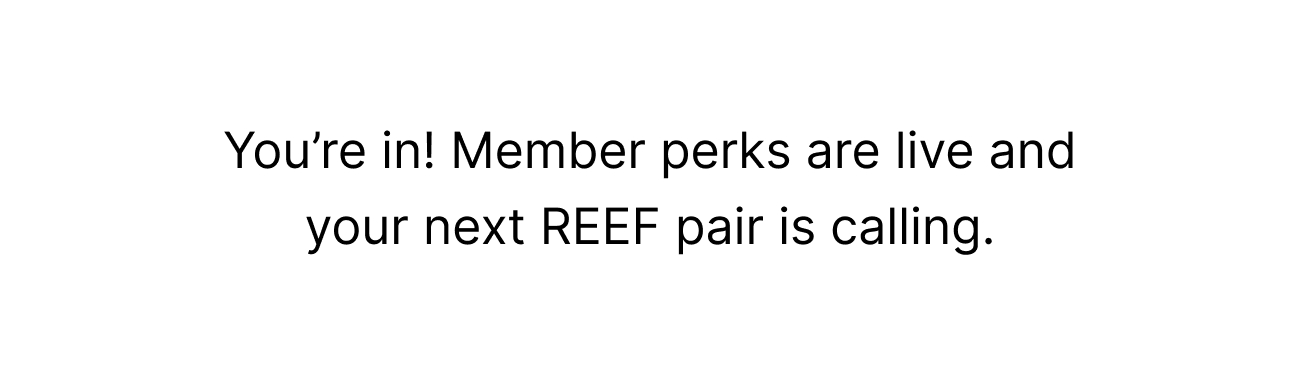 Welcome to Club REEF.