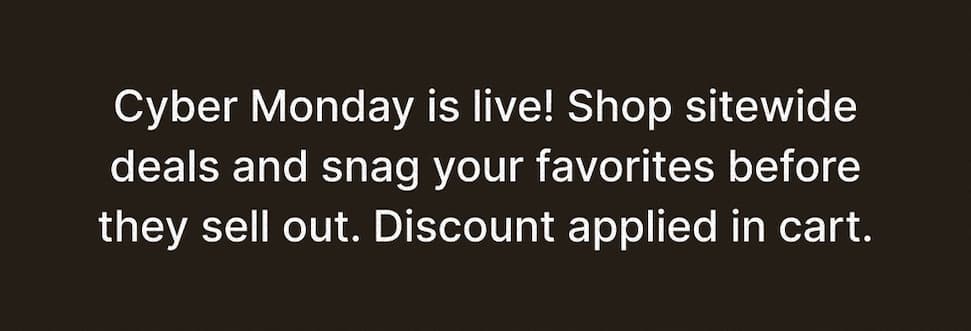 Cyber Week Sale is ON!