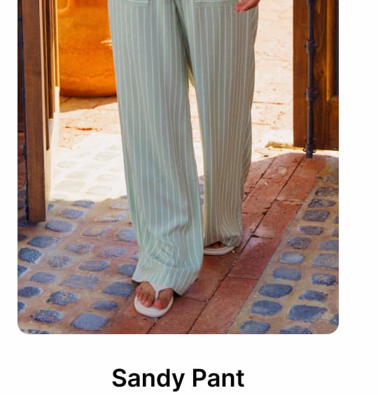 Sandy Stripe Pant Desert Sage