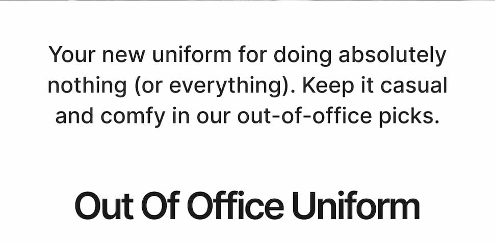 Out Of Office Uniform