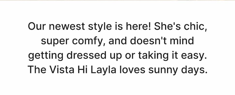Shop The Vista Hi Layla
