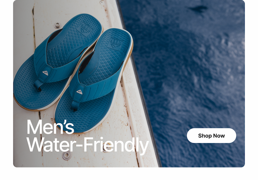 Poolside, seaside, or anywhere in between. Grab water friendly styles for the whole fam at REEF.