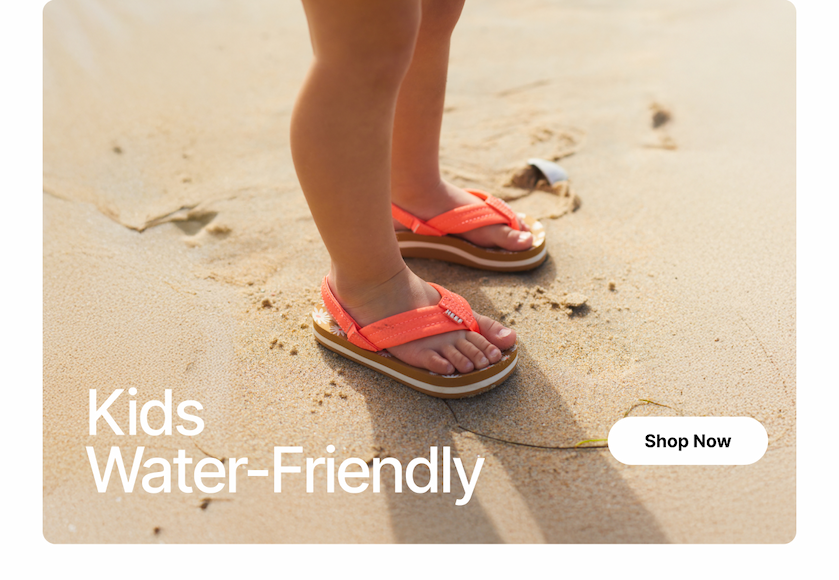 Poolside, seaside, or anywhere in between. Grab water friendly styles for the whole fam at REEF.
