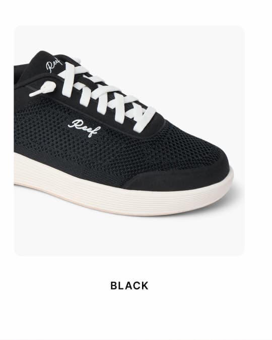 The comfort you know and love, now made for spring adventures. The Shoreline Palisades sneakerin Black at REEF.