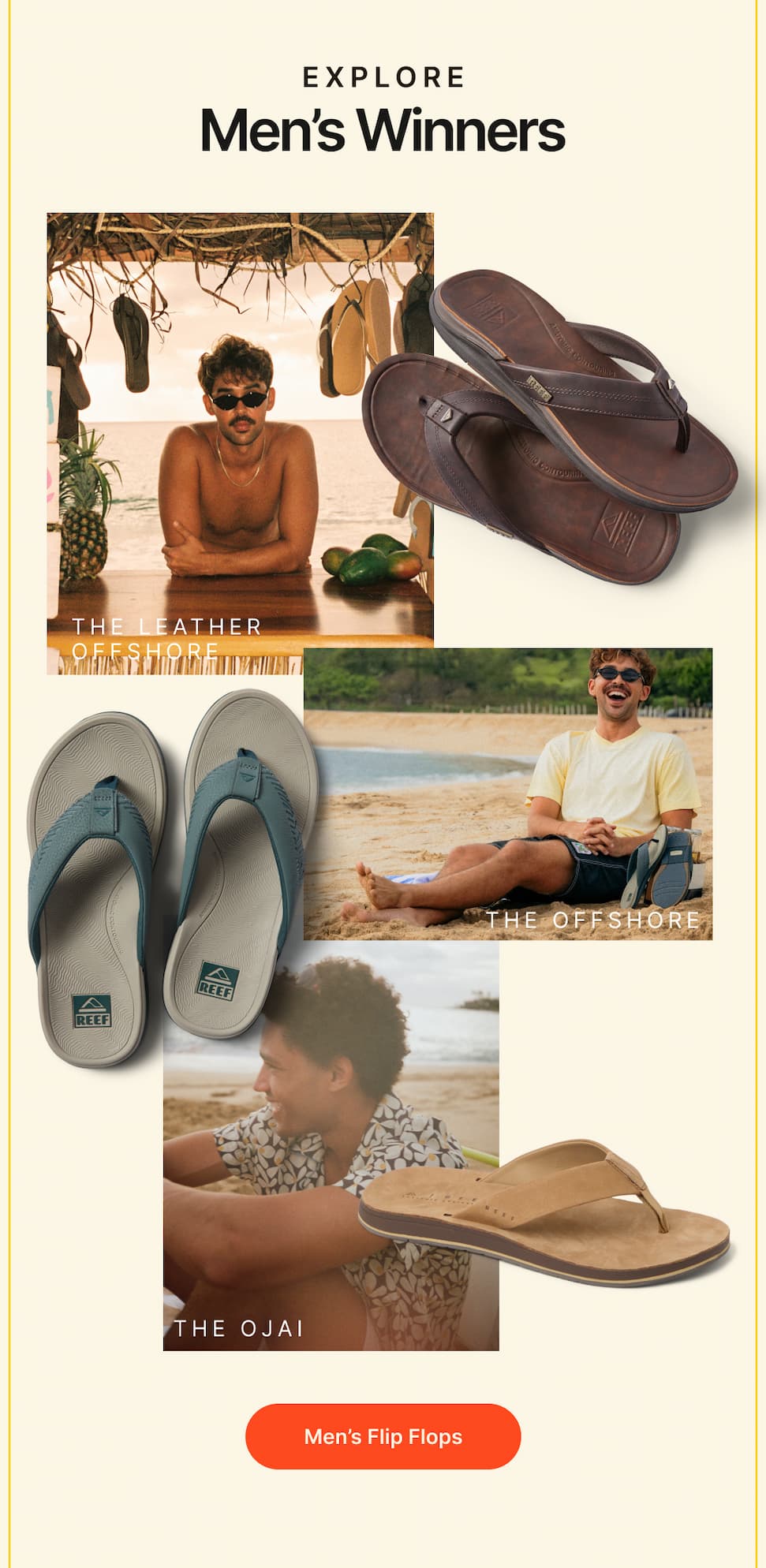 Flip flops, sandals, thongs, slippers. Whatever you call them, we've got them. Get your pair at REEF and enjoy them all summer long. 