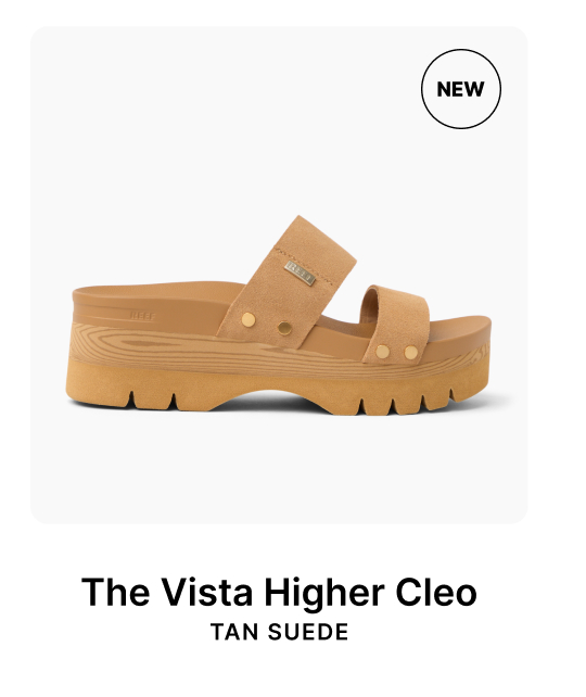 Your new day-to-night sandal has arrived. Explore new Embellishment styles at REEF.  Try the Vista Higher Cleo in Tan Suede. 