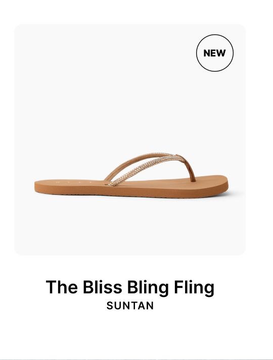 Your new day-to-night sandal has arrived. Explore new Embellishment styles at REEF.  Try the Bliss Bling Fling in Suntan. 