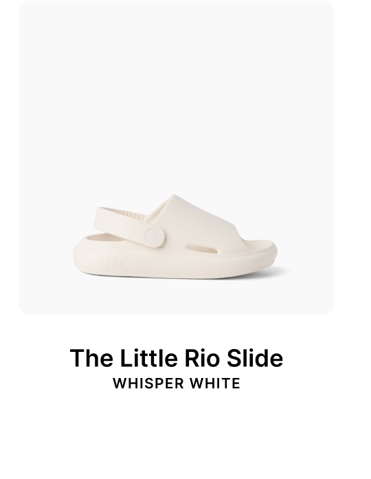 Red, white, and blue for the whole crew. Shop the Americana collection and get everyone ready for summer holiday fun. Get the Little Rio Slide in Whisper White