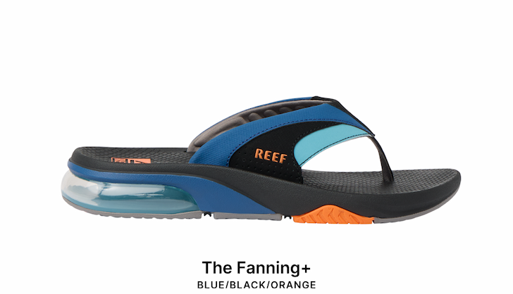 Anatomical shaping and layered design work together to keep your foot steady, add spring to every step, and create a more natural feel as you move. Try the Fanning + in Blue/Black/Orange