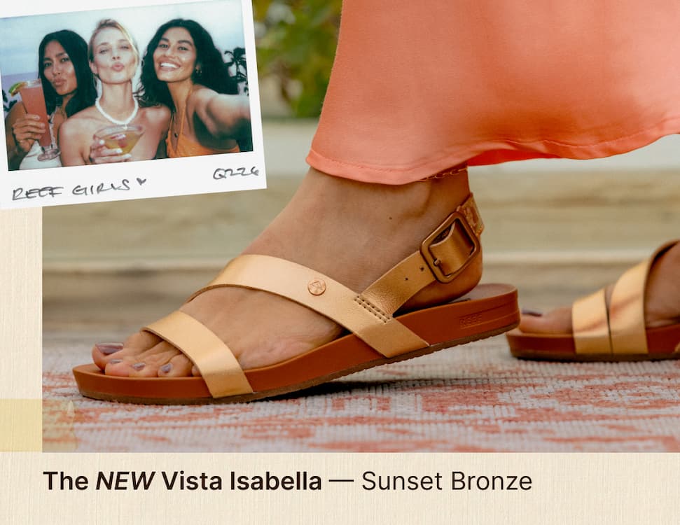 Fun, strappy design meet everyday comfort. These silhouettes are ready for wherever spring & summer go. Try the Vista Isabella in Sunset Bronze. 