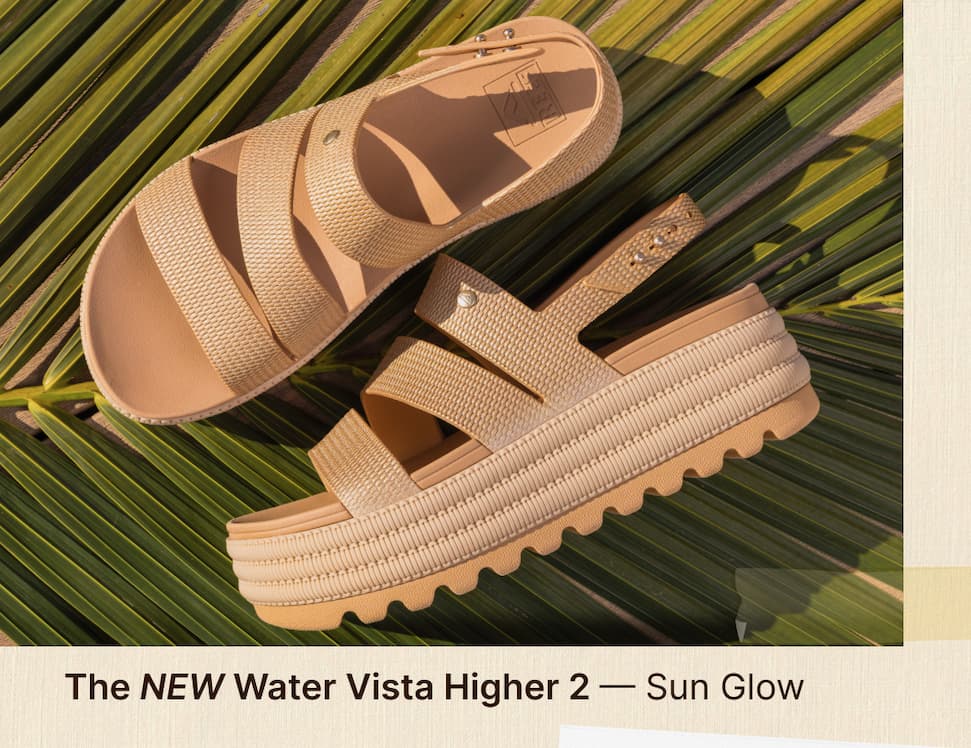 Fun, strappy design meet everyday comfort. These silhouettes are ready for wherever spring & summer go. Try the Water Vista Higher 2 in Sun Glow