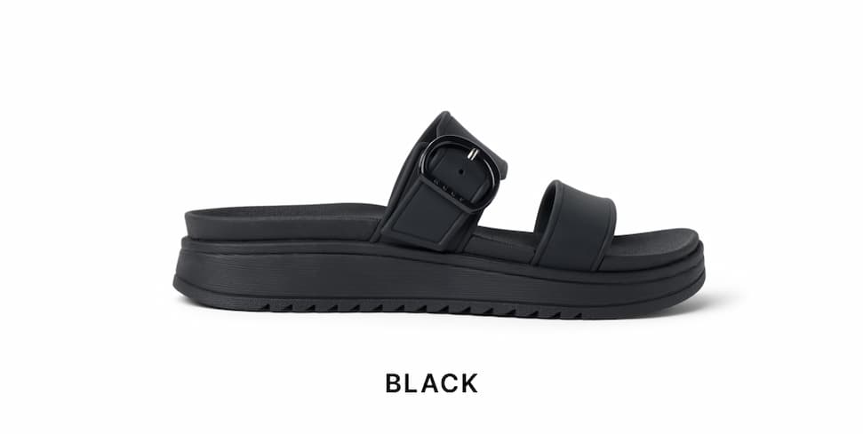 Your new go-to just landed. The Vista Capri features an adjustable strap and glossy buckle that brings a little extra to every look. Try the Vista Capri in Black. 