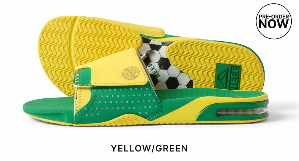 Soccer slides built for the spotlight. Rep your team’s colors and stay comfortable during this summer's tournament on the world stage.