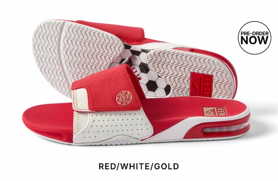 Soccer slides built for the spotlight. Rep your team’s colors and stay comfortable during this summer's tournament on the world stage.
