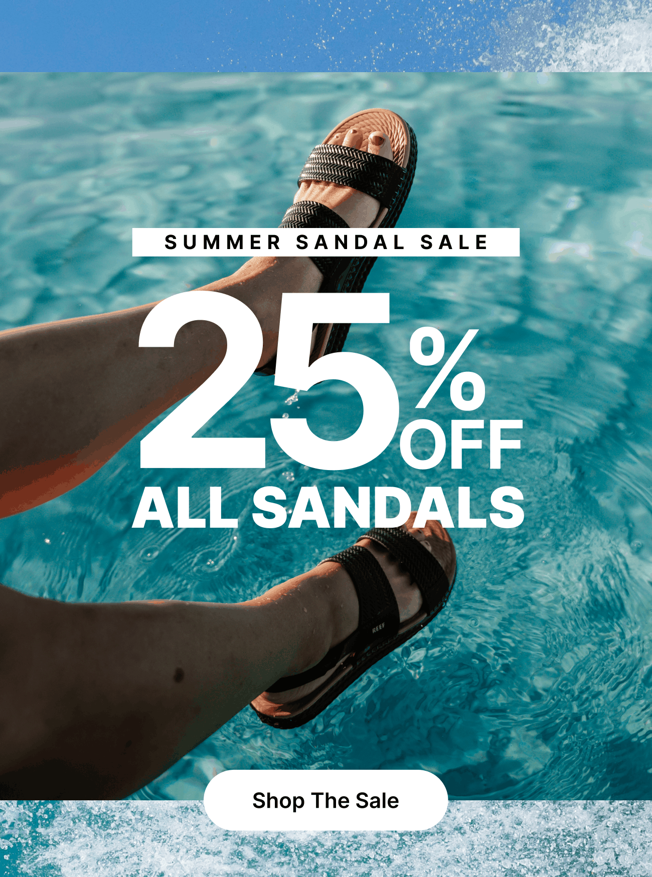 Score 25% off all water friendly sandals sitewide. Discounts applied in cart.