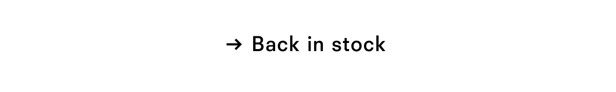 Back in stock