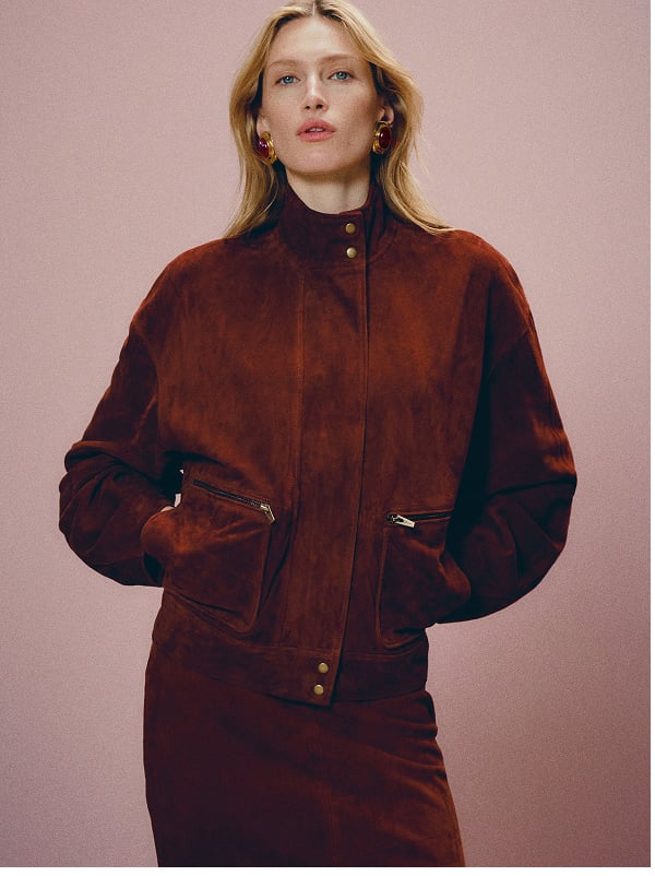 Veda Harrison Leather Oversized Bomber