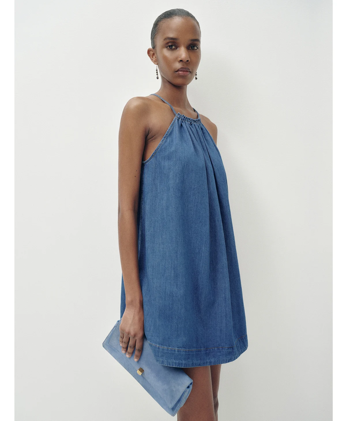 Paisley Denim Mini Dress