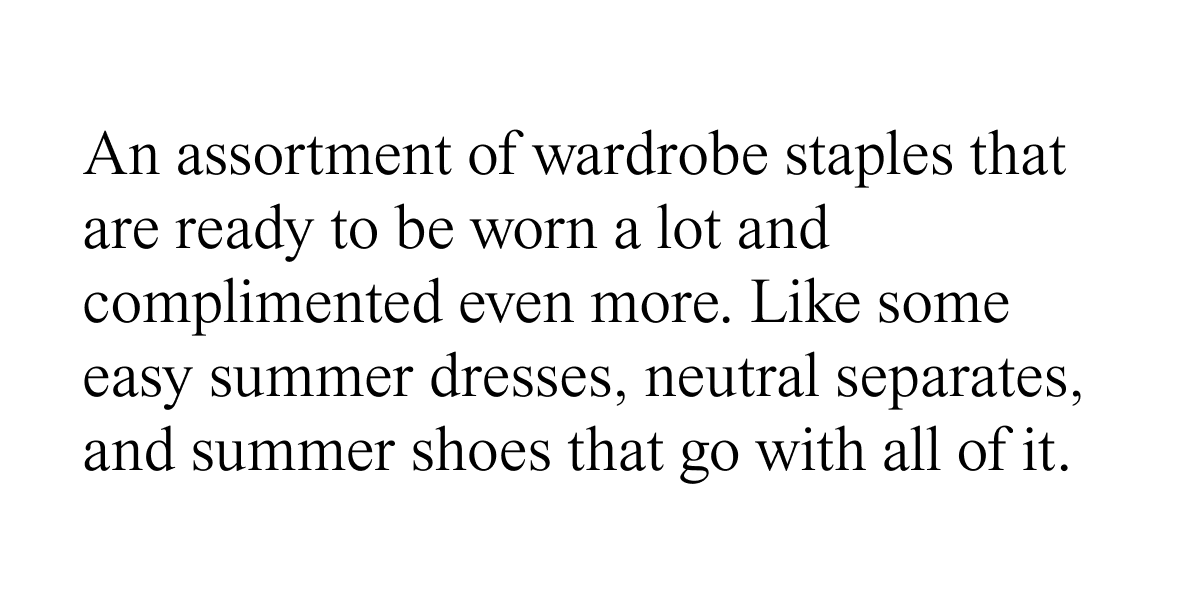 wardrobe staples