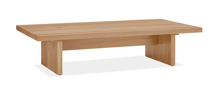 Oak corbett coffee table with rye stain.