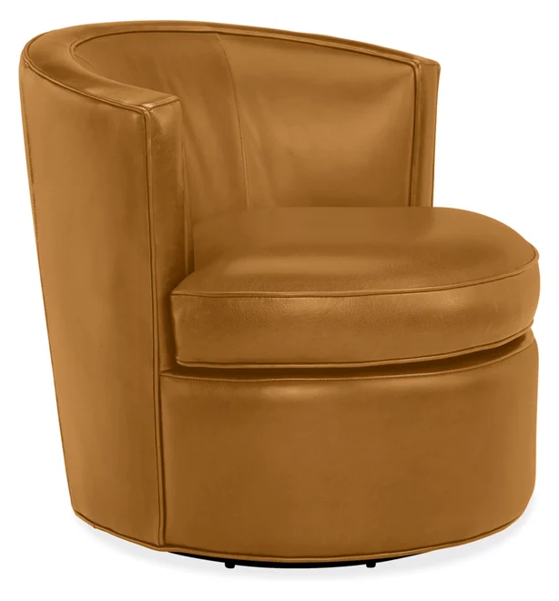 Otis Leather Swivel Chair