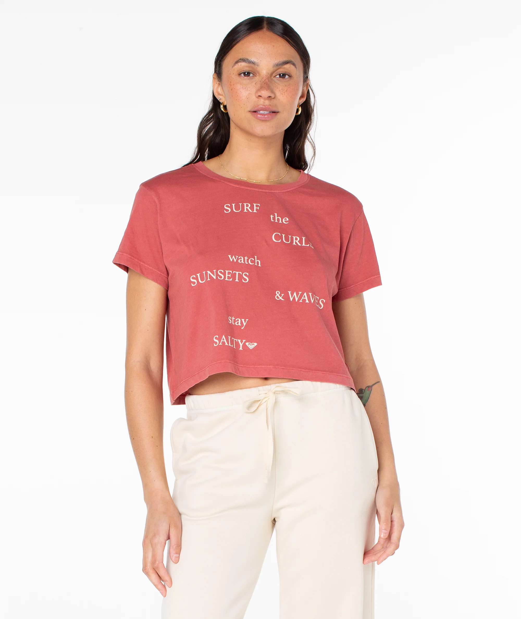 Image of Surf Poem Cropped Boxy Tee