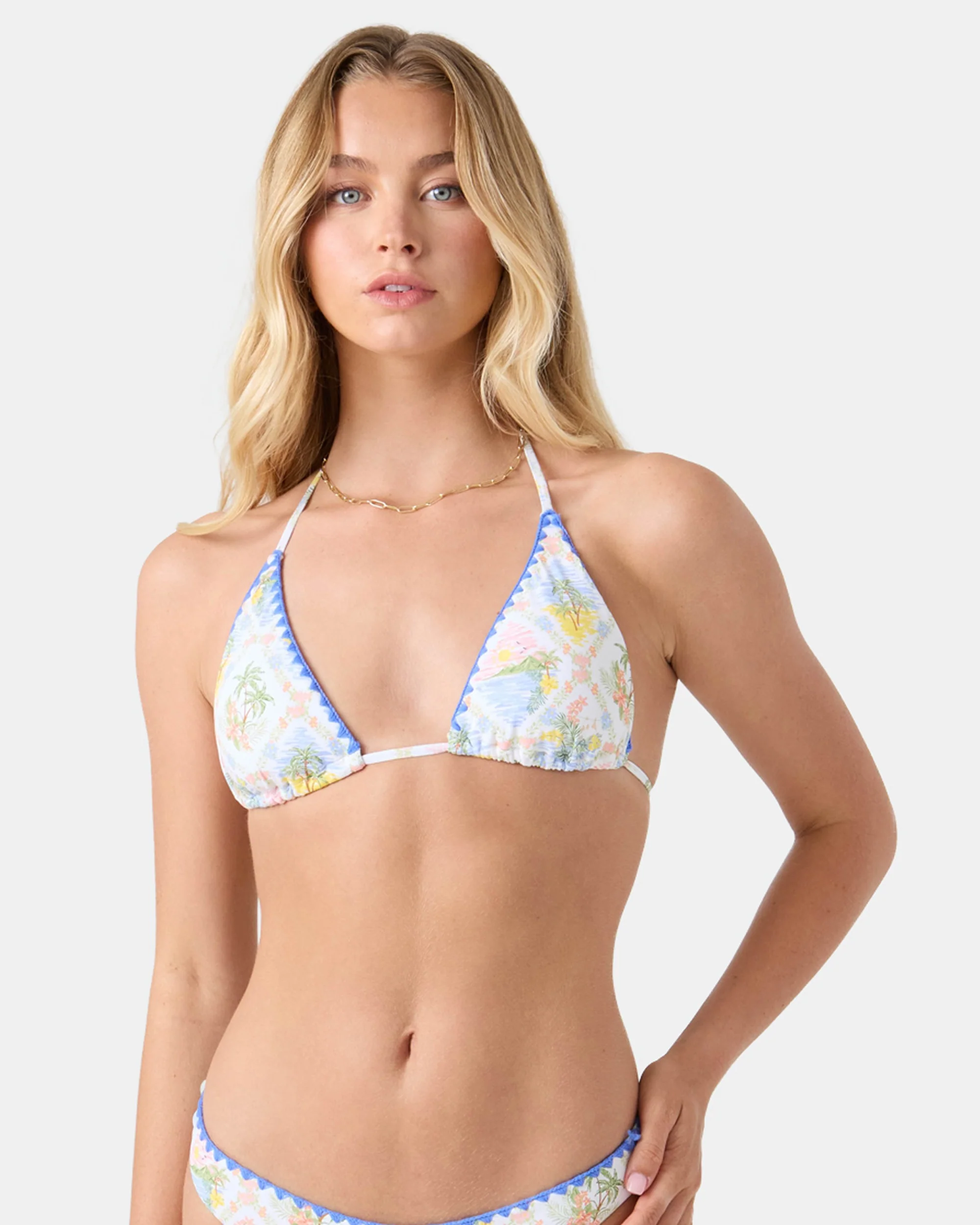 Image of Catch My Drift Tiki Triangle Bikini Top