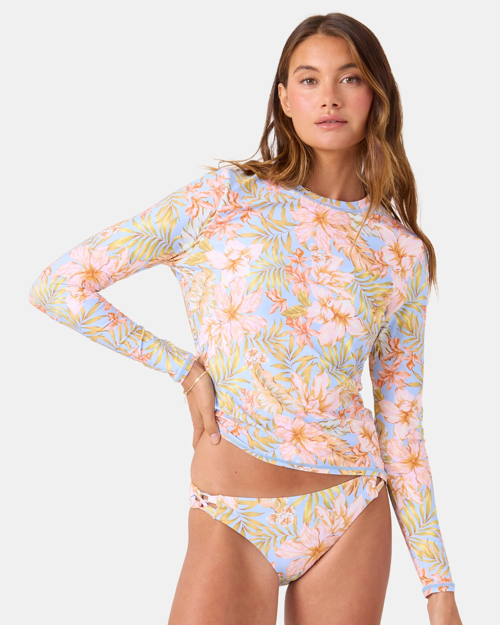 Image of Tropical Sea Skippin Long Sleeve Rashguard