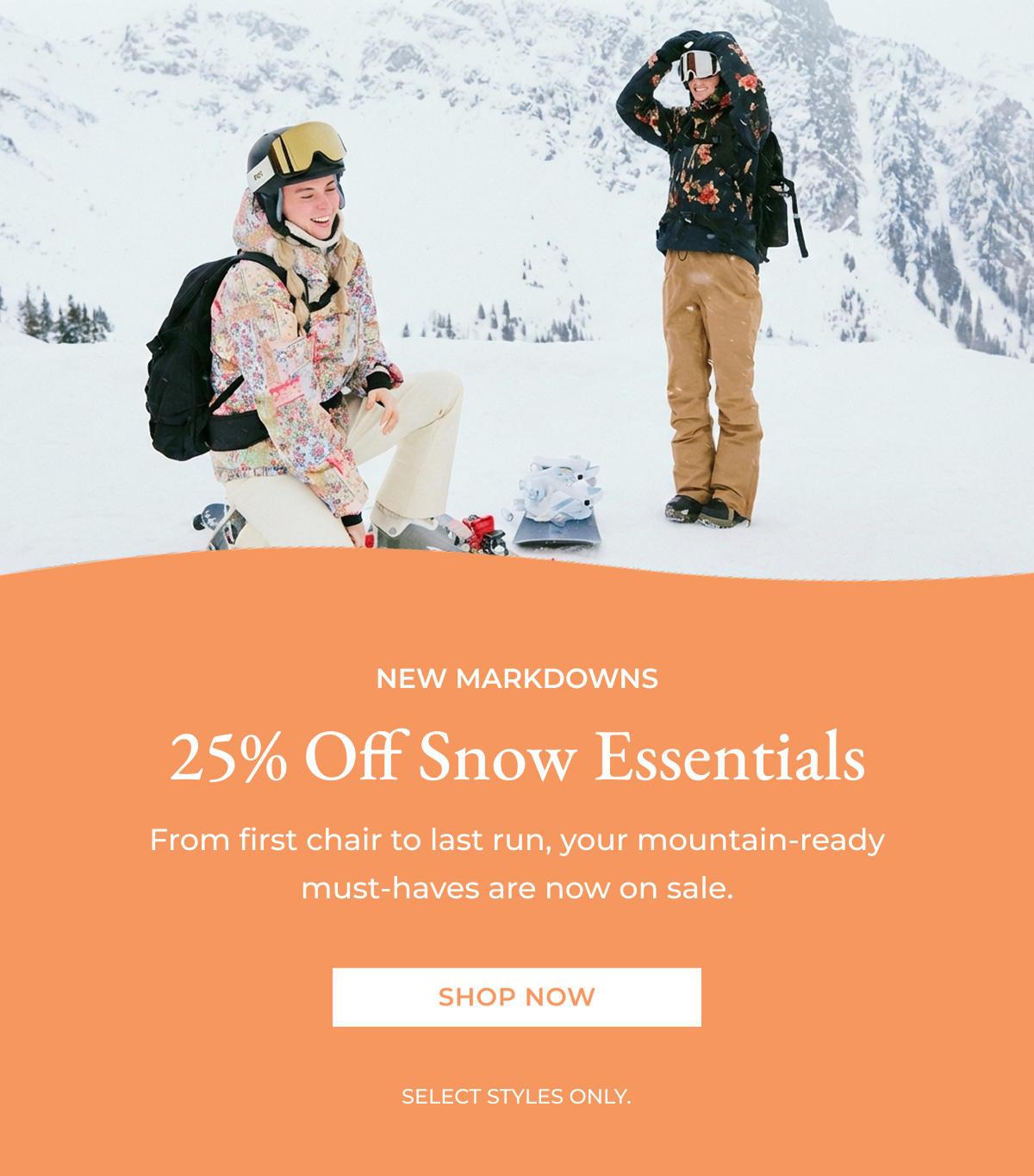 New Markdowns | 25% OFF Snow Essentials [Shop Now]