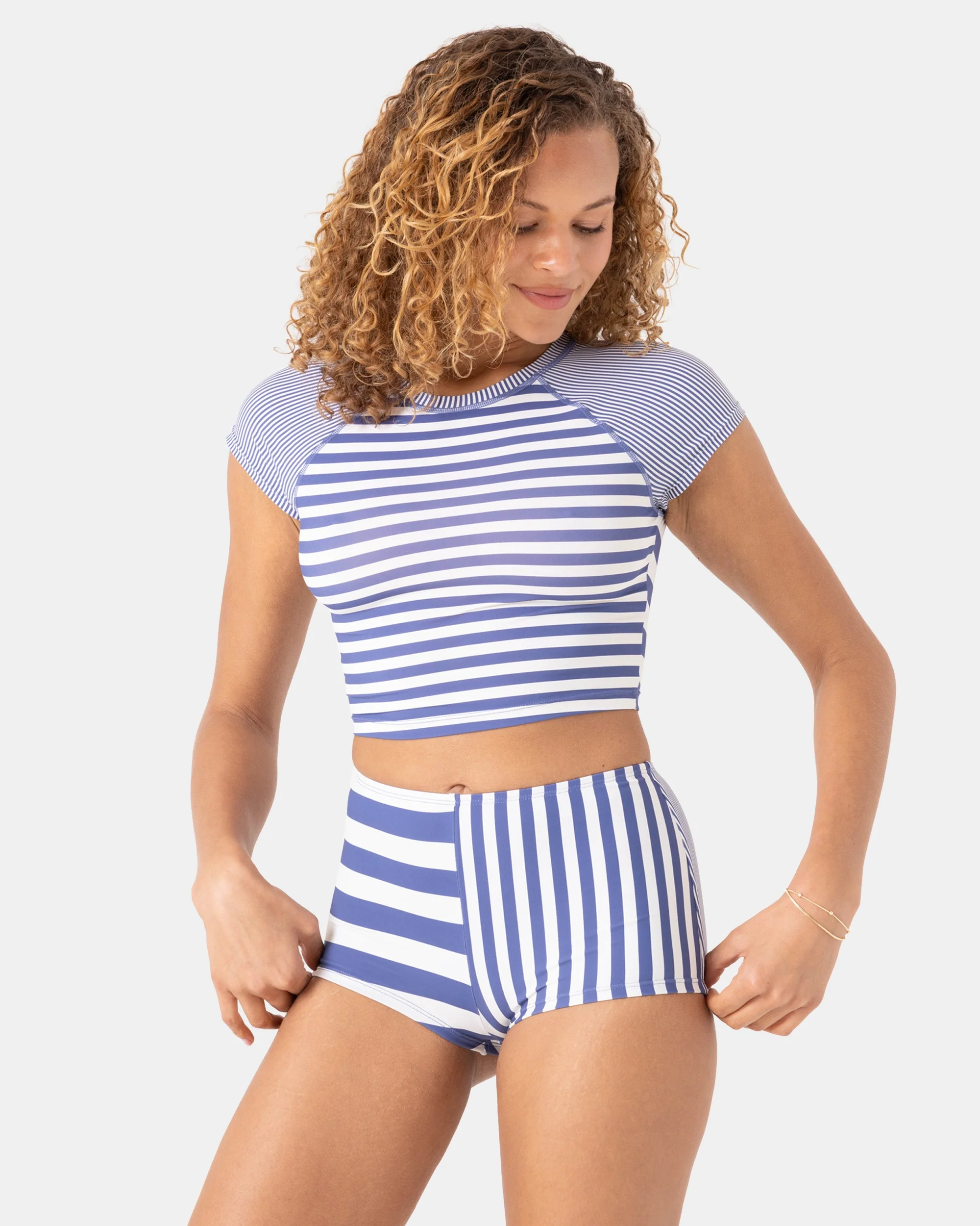 Image of Stripe Out Crop Rashguard