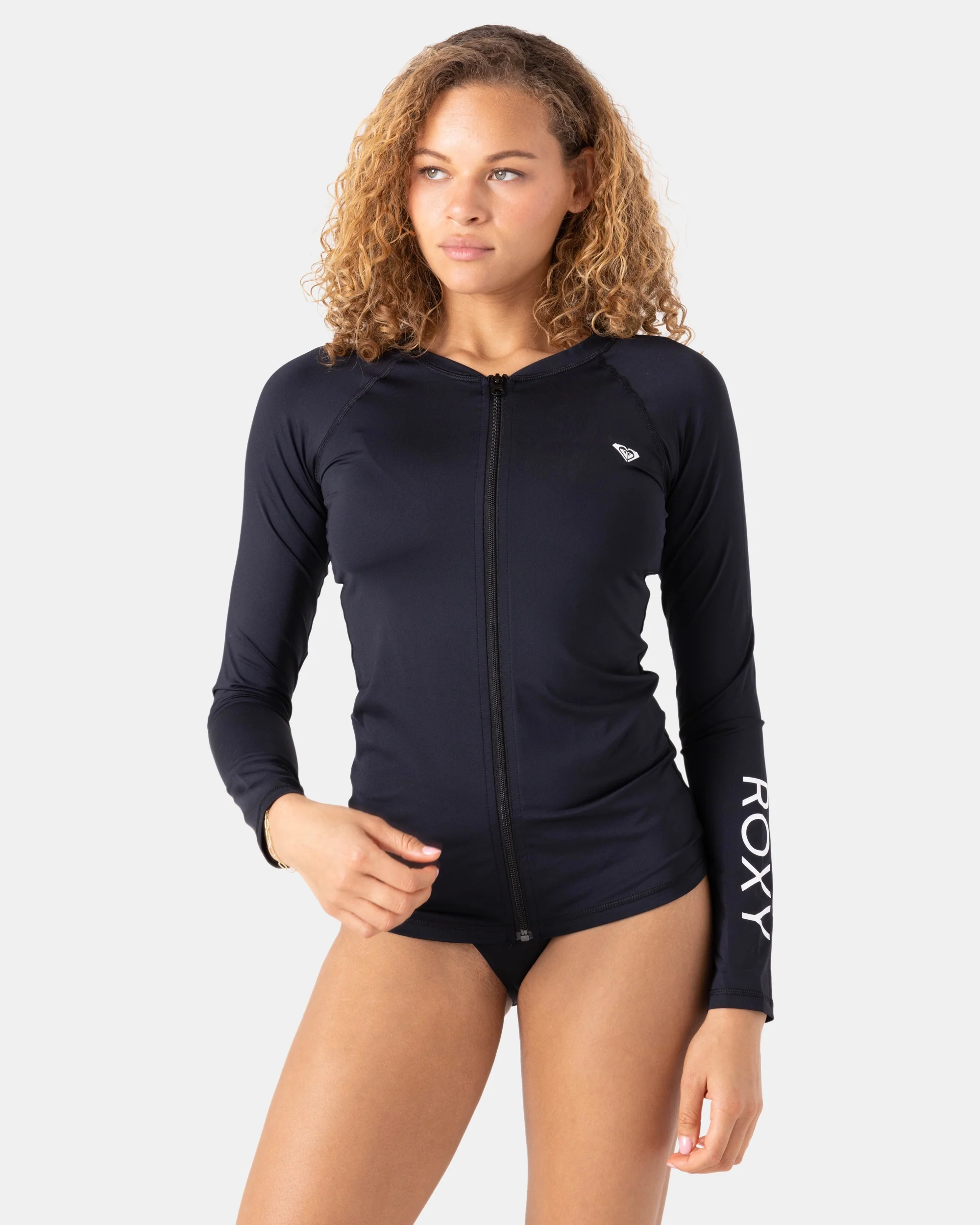 Image of New Essentials Long Sleeve Zip Rashguard