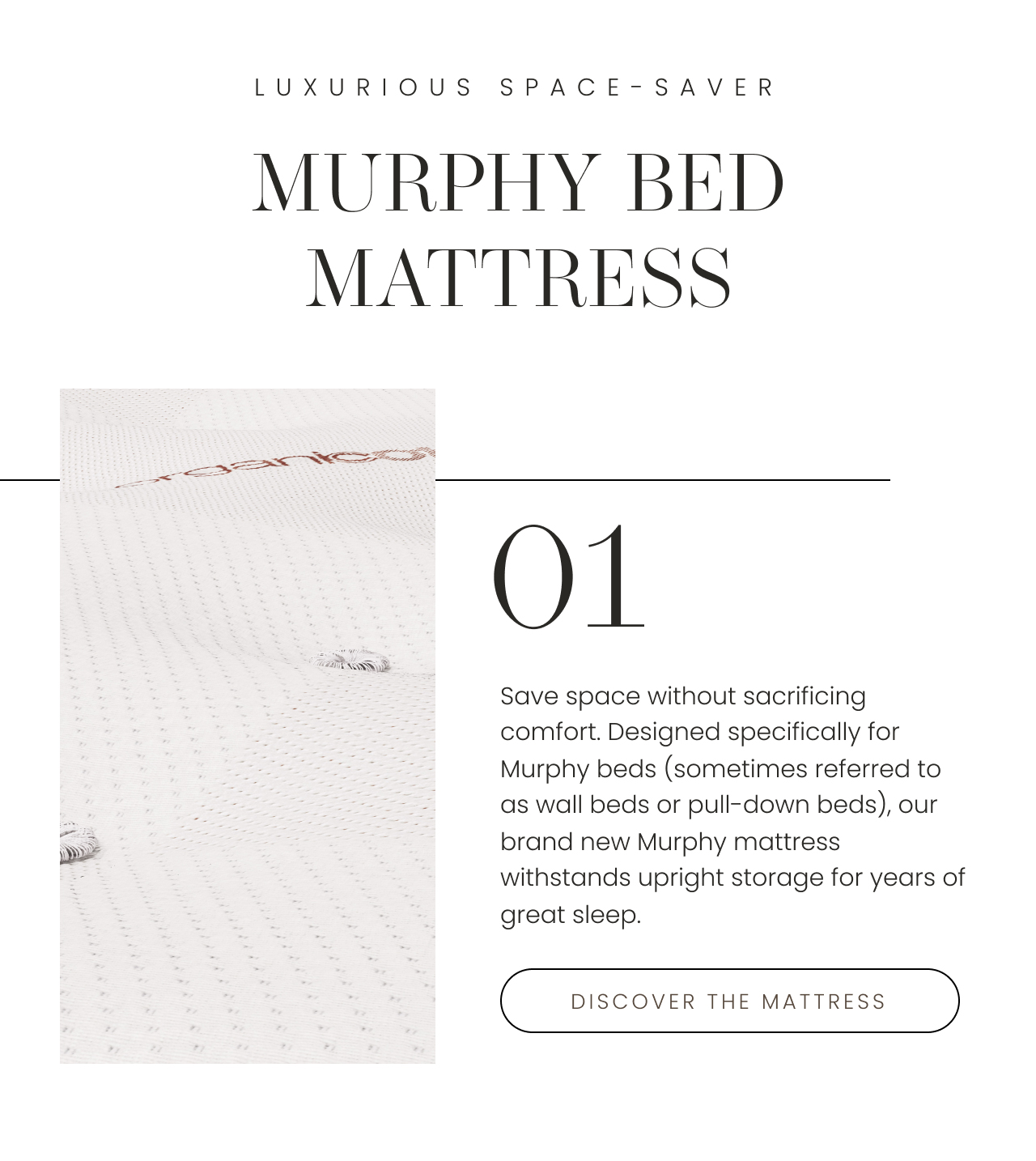 Luxurious space-saver | Murphy bed mattress | DISCOVER THE MATTRESS