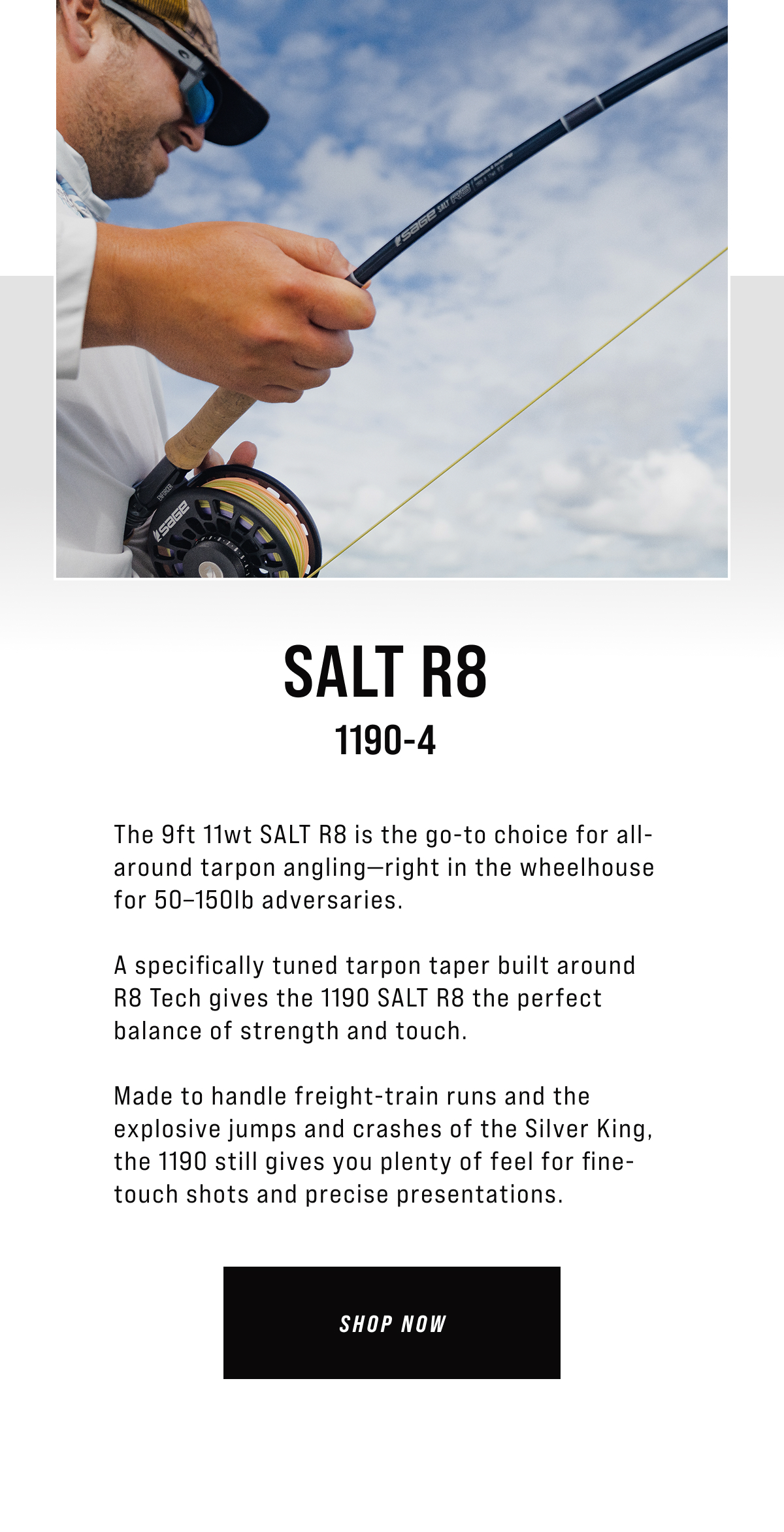 Shop the Sage Salt R8 1190 tarpon fly rod