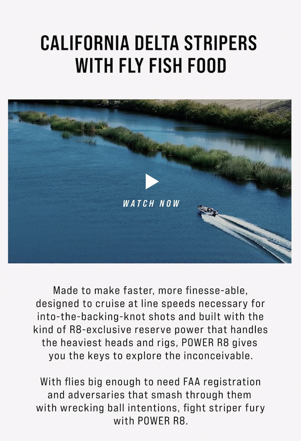 Watch the Sage POWER R8 in action on the CA Delta with Fly Fish Food