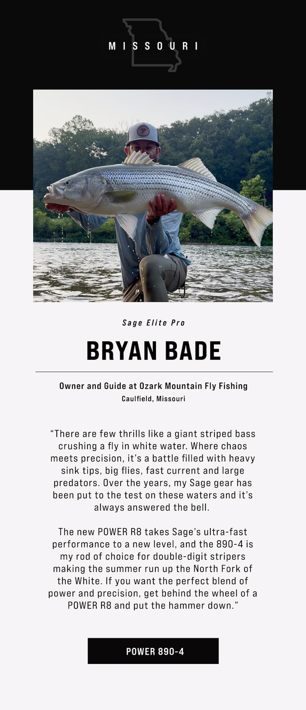 Shop the Sage 890-4 Power R8 fly rod